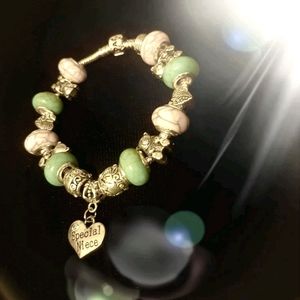 European Style Charm Bracelet. Special Niece